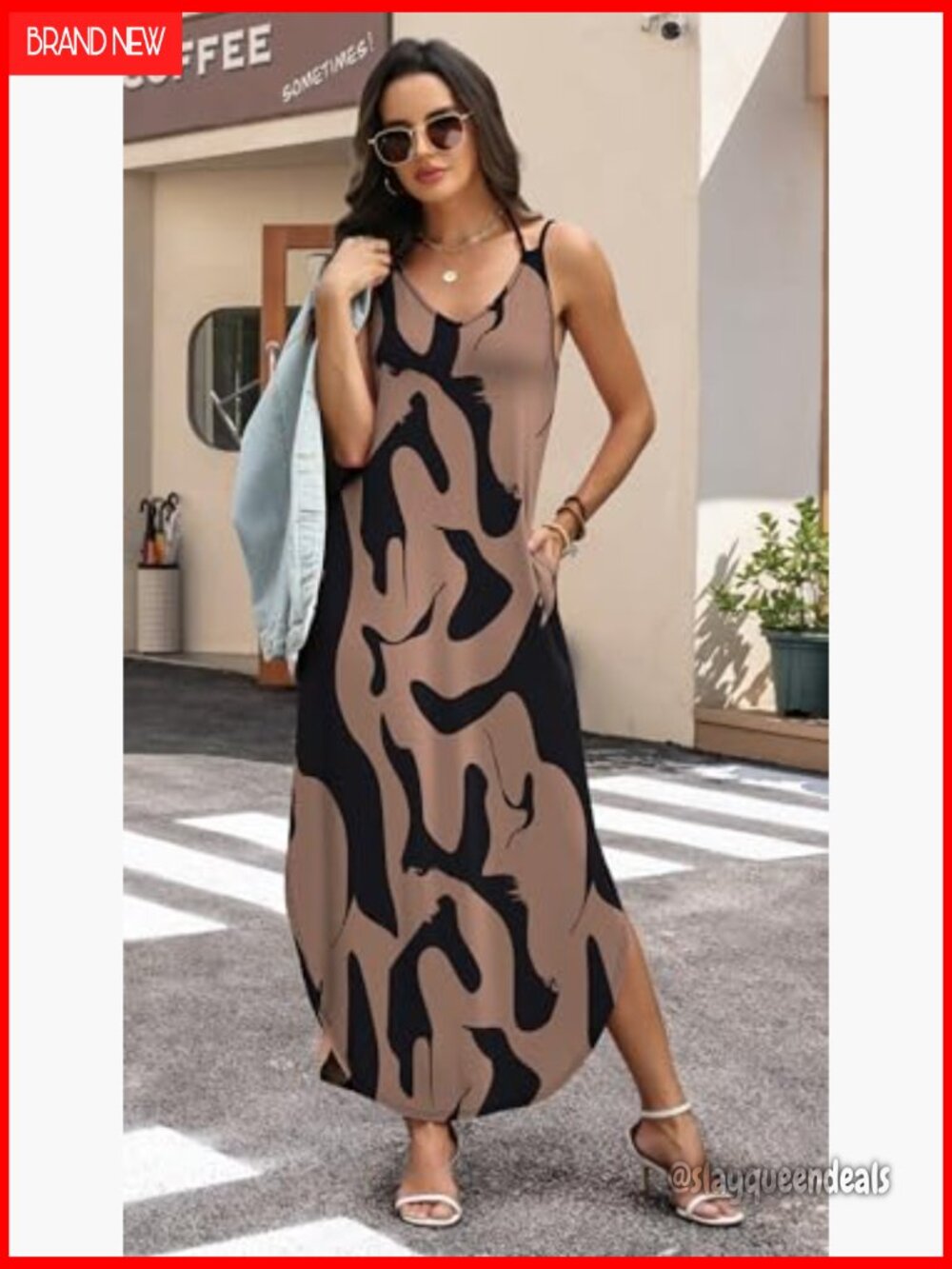 Maxi Halter Dress Boho Summer Casual Beach Vacation Travel Outfit - Picture 4 of 6